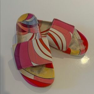 Johnny Was Multicolor Slide Sandals